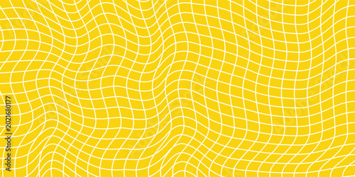 Hand Drawn yellow plaid with simple Vector Pattern of organic lines. Doodle Cottagecore Checks with Homestead Farmhouse Print wallpaper. Pastel Summer Graphic
