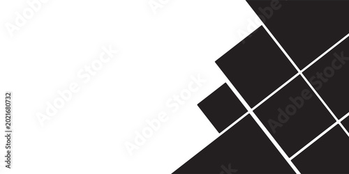 Black Geometric Diagonal Square Tile Pattern.