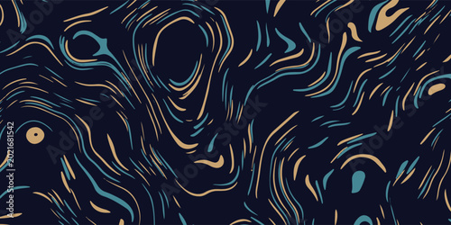 Canvastavla Dark Fluid Marble Swirl Abstract Pattern Art.