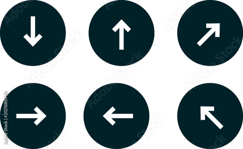 Obraz na płótnie Move icons and drag symbols with four arrows