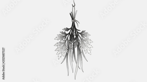 Принти на полотні Detailed view of a single fern.