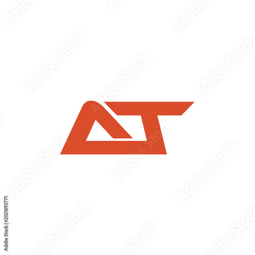 Logo Letter AT Simple Minimalist