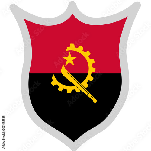 Angola flag shield emblem