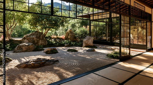 Tranquil Zen Garden Pavilion: Modern Japanese Design Integrating Nature and Architecture