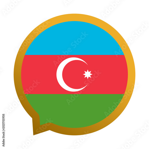 Free Download Azerbaijan flag symbol in speech bubble - GFXLoad