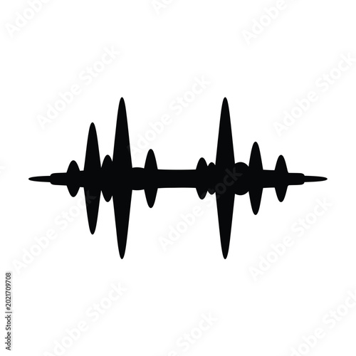 Bild auf Leinwand Sound Wave Audio Signal Pattern.