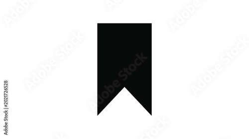 Free Download Simple black ribbon bookmark icon for digital interface design elements - GFXLoad