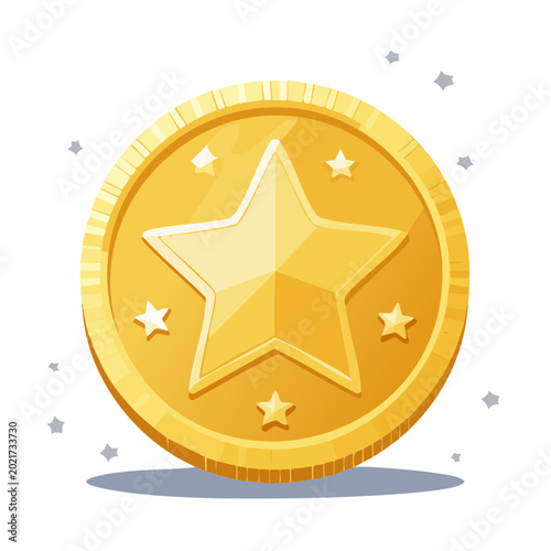 Golden Coin with Star Emblem