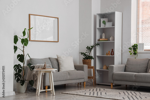 Interior of light living ro...