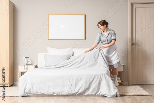 Beautiful young chambermaid...