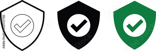 Canvastavla Shield check mark icon representing security protection, verified access, privac