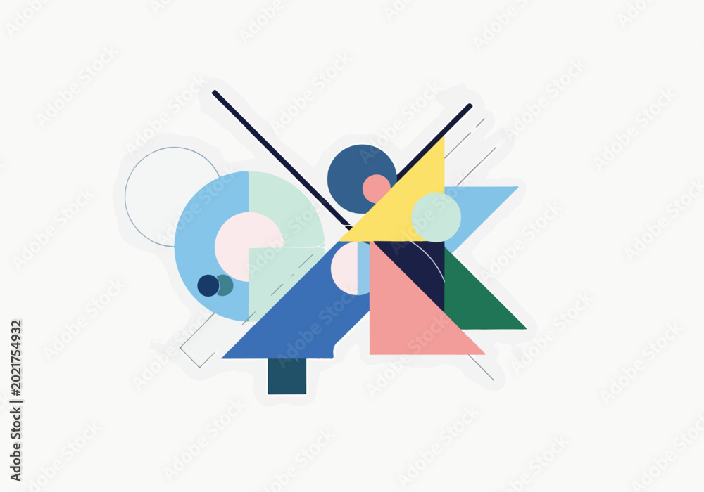 Fototapeta premium A colorful abstract geometric composition