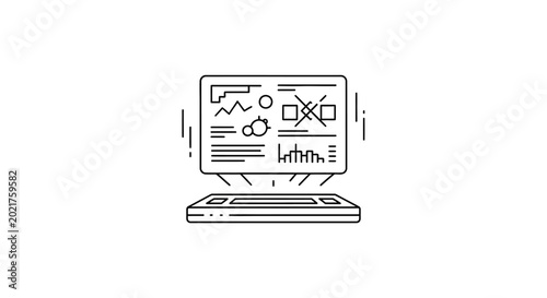 Digital Hologram Interface with Data Analysis and Charts