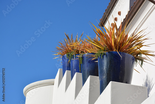 Flowerpots outside of Parking Structure