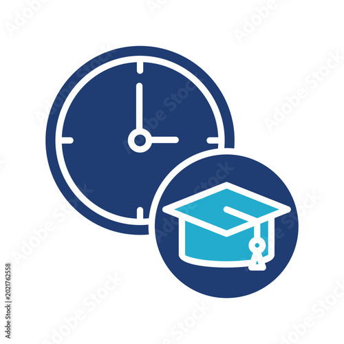 Schilderij op canvas Study Time icon