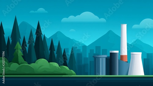 pollution prevention infographic illustration, sources of pollution reduction explained visually, waste management recycling clean energy, flat design style, clean vector look, educational 