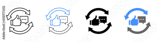 Feedback Loop and Continuous Improvement Icon Vector Illustration Editable