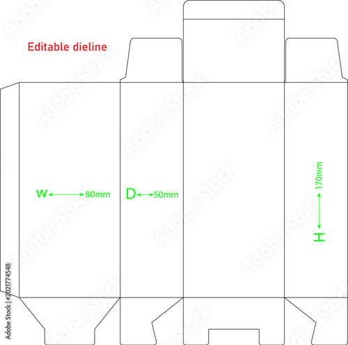 Pharmaceutical Product Box Packaging Dieline – Editable Carton Layout Vector