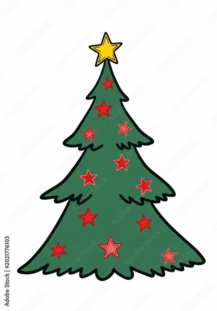 Fototapeta premium Starlight Crown on Evergreen Whisper
