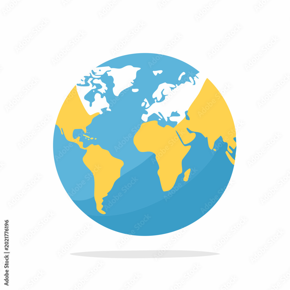 Obraz premium Stylized Globe Illustration