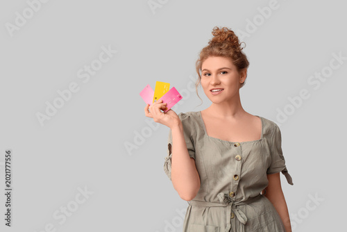 Beautiful young woman with ...