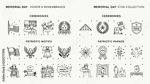 Photos Memorial Day Icon Collection: Honor, Remembrance, Patriotism, Ceremonies, Parade