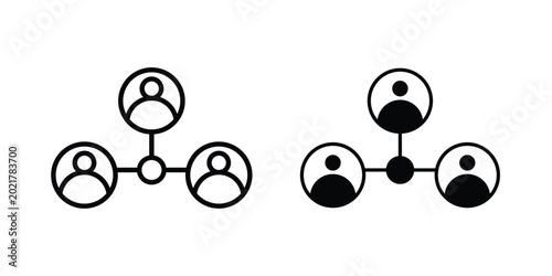 Foto Stakeholders icon outlined. Black clipart icons set