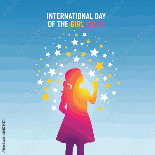 A girl reaching for stars on International Day of the Girl Child