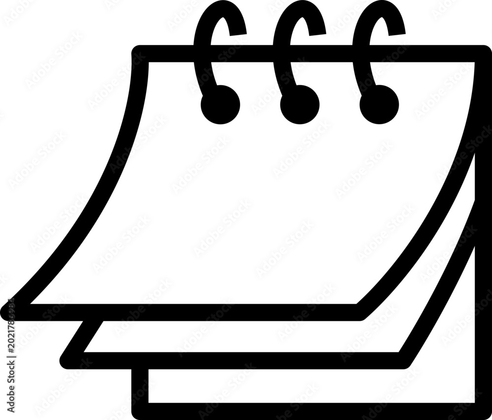 Fototapeta premium Black calendar icon - outline