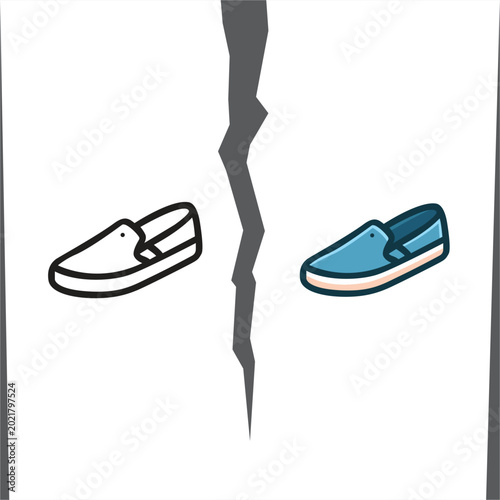 Slip on shoe logo template