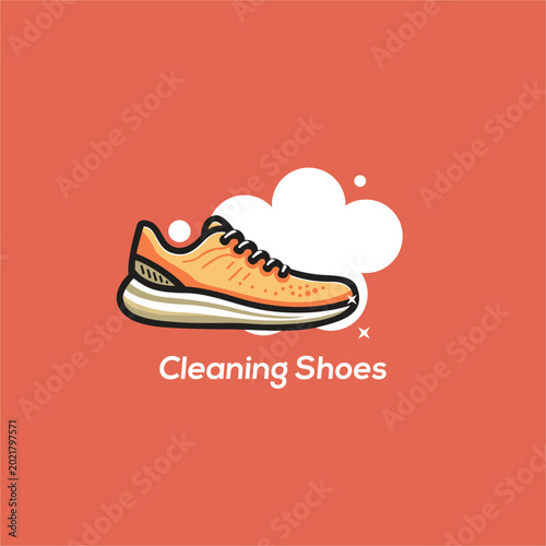Shoe laundry logo template