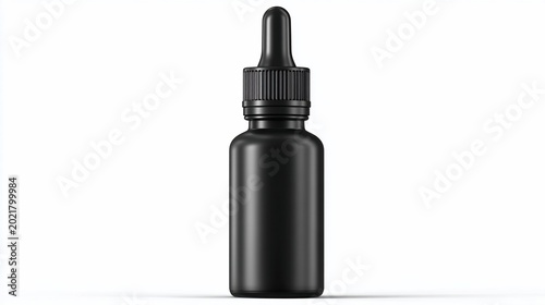 Black matte dropper bottle