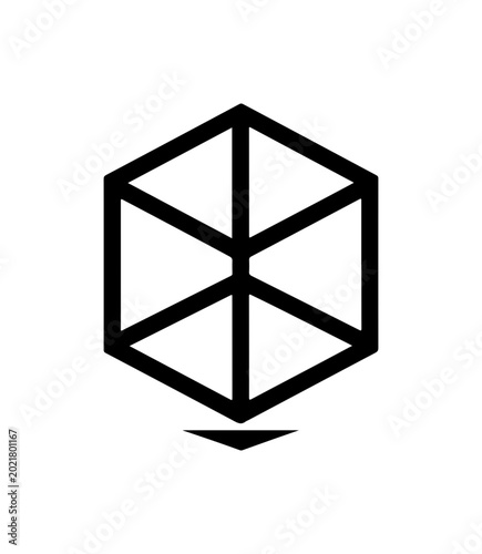 abstract cube 3d render