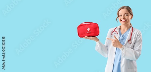 Female doctor pointing at f...