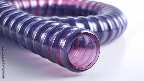 Translucent coiled industrial hose