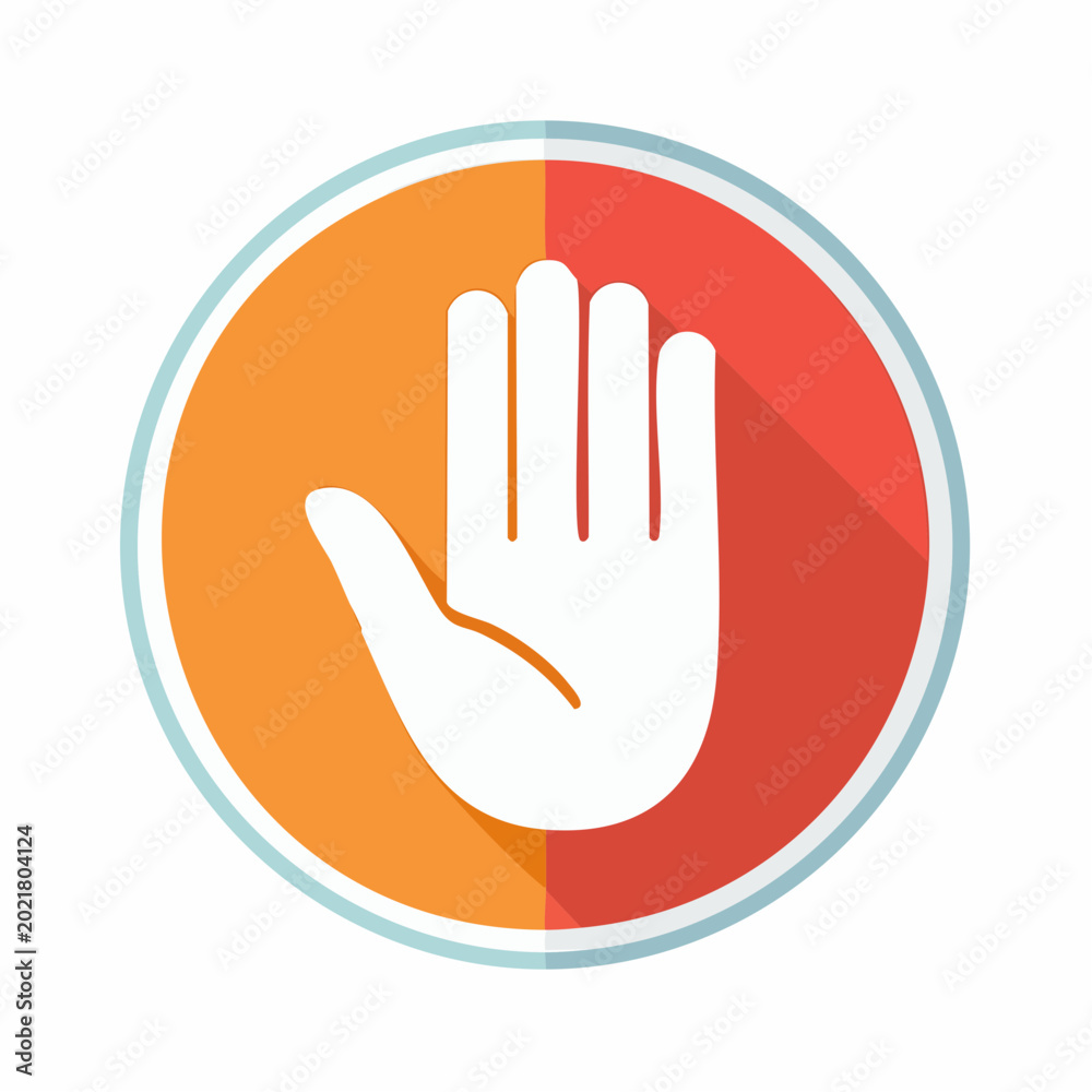 Obraz premium Stop Hand Icon