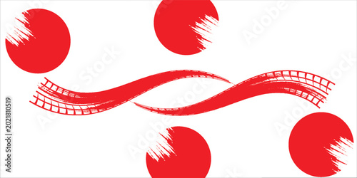 Straight red ink vector lines pack. Bloody color long and round hand-drawn brushstroke text highlights, frames, circles. Vector Dynamic ink vector.modern.abstract .vector ilustration eps 10
