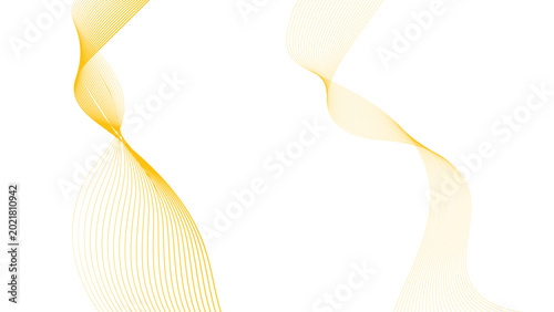 Elegant yellow fluid wave design element