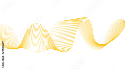 Vibrant Yellow Wave Line Abstract Background