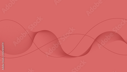 Modern Abstract Red Wavy Lines Background