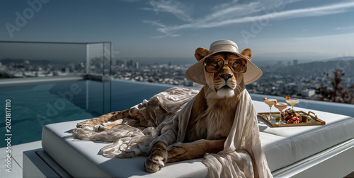 Reveling in tranquil extravagance with stunning metropolitan vistas and refined recreation