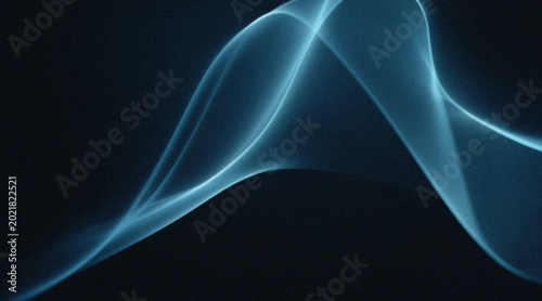 Foto Ethereal glow of bioluminescent marine tendrils in deep ocean