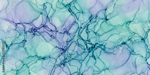 Photos Abstract watercolor painting featuring fluid ink textures, perfect for adding a