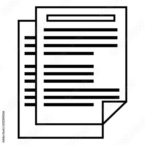 Simple Document Paper Icon Illustration
