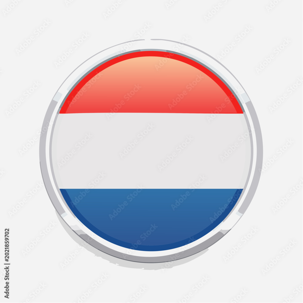 Fototapeta premium Netherlands Flag Round Icon