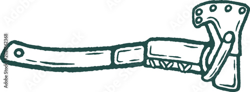 Konstfotografi Wooden Axe and Sheath Illustration