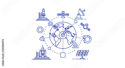 Photos Global Space Exploration Network: Earth, Rockets, Satellites, Solar Panels, Orbi