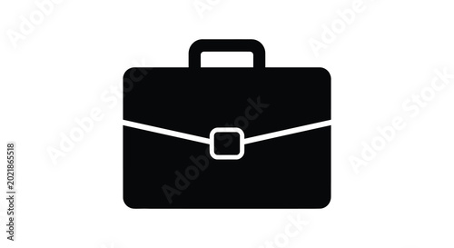 Fotografia Briefcase Silhouette On White Background high quality professional