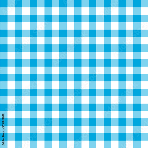 Sky blue gingham check pattern background, cute seamless pastel grid texture