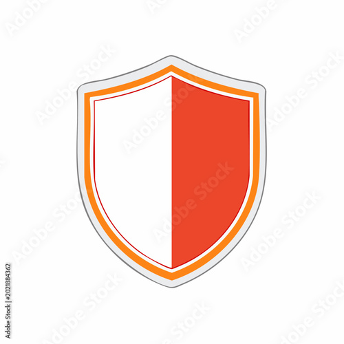 Free Download Shield Icon with Red and White Halves - GFXLoad